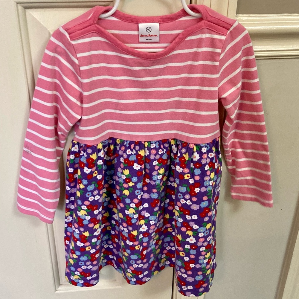 Hanna Andersson 🌸 Cotton Flower Dress Size 90 (Size 3)